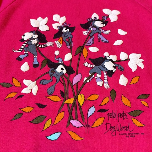 Vintage Petal Pets Dog Wood Crewneck / 1989 / Large - Picture 4 of 7